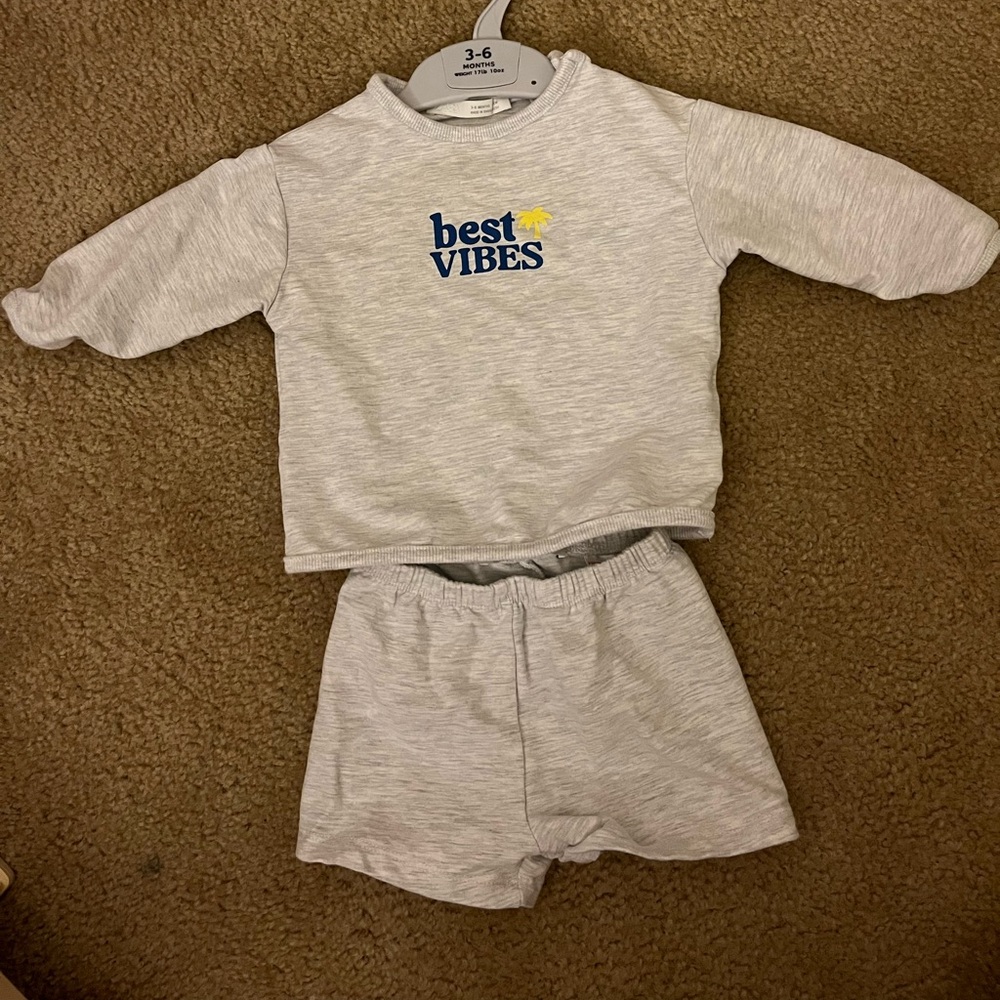 Zara Light Gray Baby Outfit